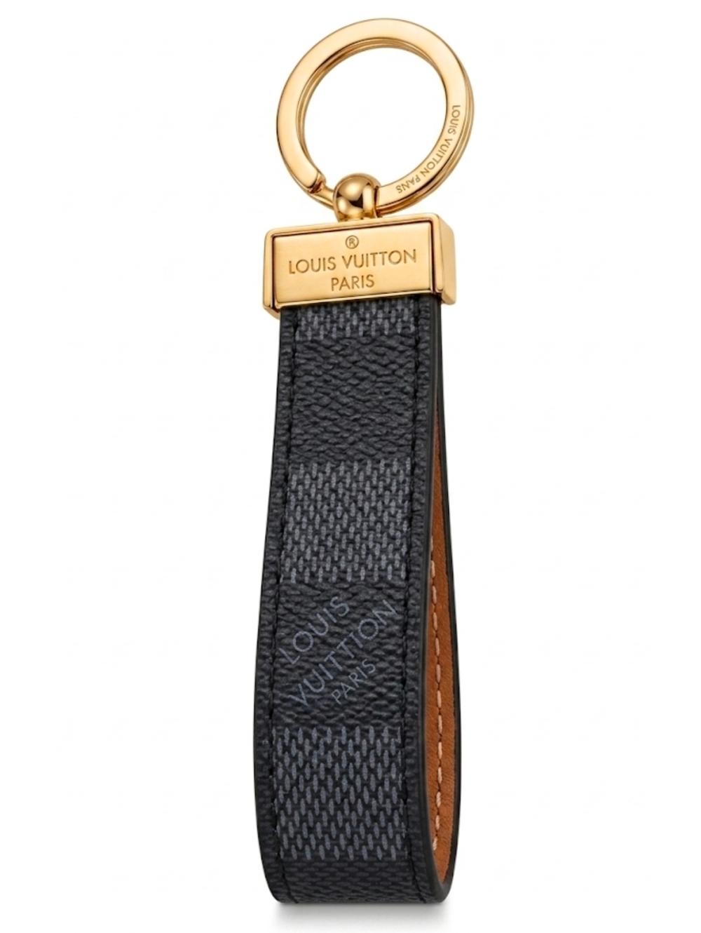 Damier Key Chain No Box - BLACK/GRAY
